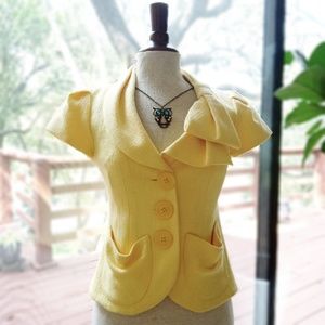Nanette Lepore Yellow Jacket Blazer 0 Worn Twice